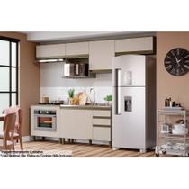 Cozinha Modulada Henn Connect 8 Peças (5Aéreos+2Balcões+1Complemento) C6P11 Duna/Cristal-Henn