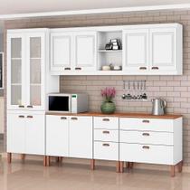 Cozinha Modulada Juliete Completa 100% MDF Premium 5 Peças com 2 Balcões Independentes 10 Portas e 6 Gavetas Tuboarte