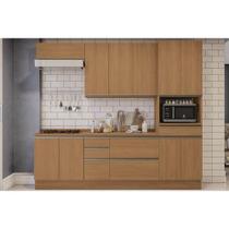 Cozinha Modulada Kappesberg Maxxi 7 Peças (2Aéreos+2Balcões+1Paneleiro+2Complementos) C7P44 Canela-Kappesberg