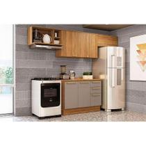 Cozinha Modulada Kappsberg Botanic Botanic 5 Peças (3Aéreos+1Balcão+1Complemento) M662 Nogueira/Fendi-Kappesberg