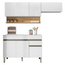 Cozinha Modulada Line Composição 1 Supremo Freijó - Kits Paraná Cozinha Modulada Line Composição 1 Supremo Freijó - Kits Paraná