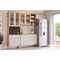 Cozinha Modulada MGM 4 Peças Brilhante C4P256 Cinamomo/Off Cozinha Modulada MGM 4 Peças Brilhante C4P256 Cinamomo/Off