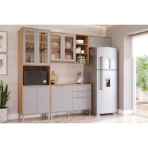 Cozinha Modulada MGM 4 Peças Brilhante C4P256 Cinamomo/Platina