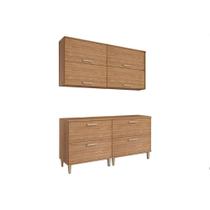 Cozinha Modulada MGM Bella 4 Peças (2Aéreos+2Balcões) 160cm Freijo-MGM