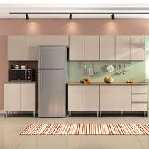 Cozinha modulada milla 6 peças amendoa off white puxador aluminio ii - ByMadero Mobilia