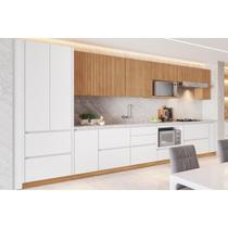 Cozinha Modulada Nesher Rainha 19 Peças (5Aéreos+5Balcões+1Paneleiro+8Complementos) C6P76 Branca/Nature-Nesher Cozinha Modulada Nesher Rainha 19 Peças (5Aéreos+5Balcões+1Paneleiro+8Complementos) C6P76 Branca/Nature-Nesher