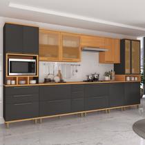 Cozinha Modulada Paneleiro Nicho Forno Aéreo 2 Portas 120cm e Cristaleira 4 Portas com Vidros Reflecta Balcão com Tampo 120cm Completa 8 Peças Cozinha Modulada Paneleiro Nicho Forno Aéreo 2 Portas 120cm e Cristaleira 4 Portas com Vidros Reflecta Balcão com Tampo 120cm Completa 8 Peças