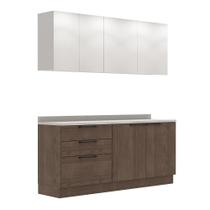 Cozinha Modulada Pequena Herval Amsterdam, 4 Peças, Avelã e Off White, sem tampo Cozinha Modulada Pequena Herval Amsterdam, 4 Peças, Avelã e Off White, sem tampo