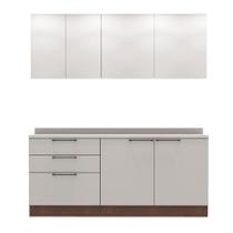 Cozinha Modulada Pequena Herval Amsterdam, 4 Peças, Off White e Avelã, sem tampo Cozinha Modulada Pequena Herval Amsterdam, 4 Peças, Off White e Avelã, sem tampo
