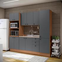 Cozinha Modulada Pixel Kappesberg Tapajós/Cinza Sagrado 240cm Cozinha Modulada Pixel Kappesberg Tapajós/Cinza Sagrado 240cm