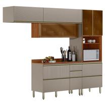 Cozinha Modulada Proença 4 peças Nogueira Nude Prime TX - Demartez Cozinha Modulada Proença 4 peças Nogueira Nude Prime TX - Demartez