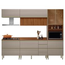 Cozinha Modulada Proença 5 Peças com Aéreo 120cm Ripado - Demartêz