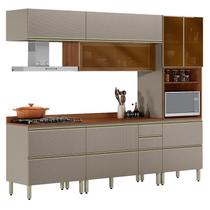 Cozinha Modulada Proença 5 peças Nogueira Nude Prime TX - Demartez Cozinha Modulada Proença 5 peças Nogueira Nude Prime TX - Demartez