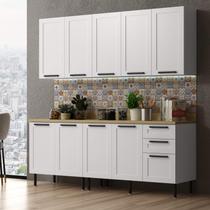 Cozinha Modulada Provençal Americana 6 Peças 2,00m 100% MDF Phoenix Móvel na Caixa