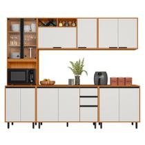 Cozinha Modulada Ravena 5 peças 11 Portas com Cristaleira Poliman Móveis