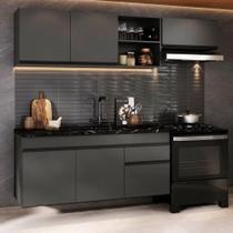Cozinha Modulada Suspensa Milano MP2411 6 Portas 1 Gaveta 220cm Cinza Grafite Multimóveis Cozinha Modulada Suspensa Milano MP2411 6 Portas 1 Gaveta 220cm Cinza Grafite Multimóveis