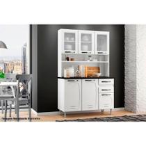 Cozinha Modulada Telasul Pérola Kit Aço 6 Portas e 2 Gavetas 120cm Branco-Telasul