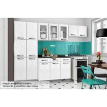 Cozinha Modulada Telasul Rubi 4 Peças (2 Armários + 1 Balcão + 1 Paneleiro) C4P27 Branco