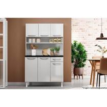 Cozinha Modulada Telasul Topázio Kit Smart Aço 3 Portas e 3 Gavetas 105cm Branco-Telasul