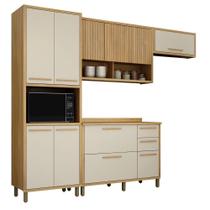 Cozinha modulada Torino 4 Peças Cinamomo off White -Valdemóveis Cozinha modulada Torino 4 Peças Cinamomo off White -Valdemóveis