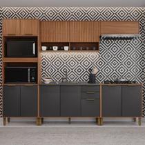 Cozinha Modulada Torre Quente Aéreo 2 Portas Ripado 5 Peças Florença - Indekes Cozinha Modulada Torre Quente Aéreo 2 Portas Ripado 5 Peças Florença - Indekes