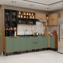 Cozinha Modulada Toscana 7 Peças Mdf com Paneleiro 1 Forno e Armários Canto Cozinha Modulada Toscana 7 Peças Mdf com Paneleiro 1 Forno e Armários Canto