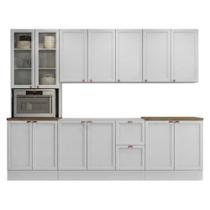 Cozinha Modulada Unna 6 Portas 2 Gavetas MDF-MDP 270CM Branco Cozinha Modulada Unna 6 Portas 2 Gavetas MDF-MDP 270CM Branco