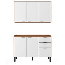 Cozinha Modular 2 Peças Firenze Composição FI0009 Amendola Touch/Branco - Demóbile