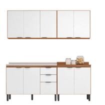 Cozinha Modular 4 Peças Firenze Composição FI0008 Amendola Touch/Branco - Demóbile