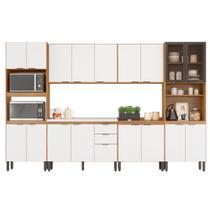 Cozinha Modular com 6 Peças Sem Tampo Firenze Composição FMT006 Amendola Touch/Branco - Demóbile