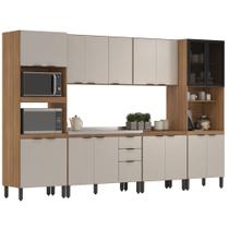 Cozinha Modular com 6 Peças Sem Tampo Firenze Composição FMT006 Amendola Touch/Nude Prime Tx - Demóbile