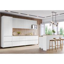 Cozinha Modular Rainha com 10 Peças Branco em MDF Móveis Nesher