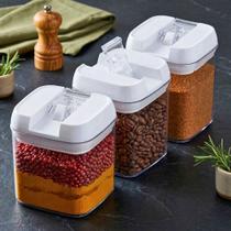 Cozinha Organizada Jogo de Potes Herméticos Pratik 500ml 3pçs Pote com Tampa Inteligente