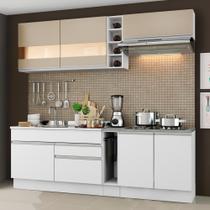 Cozinha Parma com Armário e Balcão sem Tampo e Pia Madesa