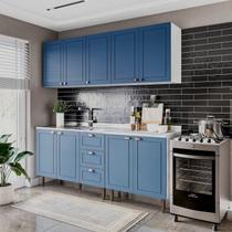 Cozinha Pérola 4 Peças Yescasa Azul/Branco