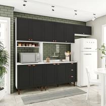 Cozinha Pérola com 4 Peças Paneleiro/torre Quente Aéreo 3 Portas Balcão 120 e Basculante Yescasa