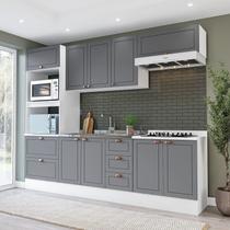 Cozinha Pérola com Rodapé 5 Peças Torre Quente Aéreo 3 Portas Balcão 120 Balcão 80 e Basculante Yesc - Yescasa Cozinha Pérola com Rodapé 5 Peças Torre Quente Aéreo 3 Portas Balcão 120 Balcão 80 e Basculante Yesc - Yescasa