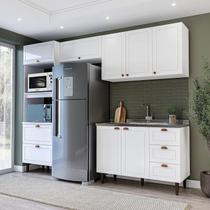 Cozinha Pérola Completa 4 Peças Torre Quente Basculante Aéreo 3 Portas e Balcão 2 Gavetas 3 Portas Y Cozinha Pérola Completa 4 Peças Torre Quente Basculante Aéreo 3 Portas e Balcão 2 Gavetas 3 Portas Y