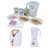 Cozinha Princesa Menina Liquidificador Jantar Air Fryer 14p Cozinha Princesa Menina Liquidificador Jantar Air Fryer 14p