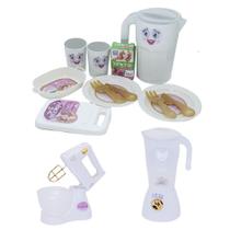 Cozinha Princesa Menina Liquidificador Jantar Batedeira 14p Cozinha Princesa Menina Liquidificador Jantar Batedeira 14p