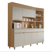Cozinha Realeza 6 Portas 3 Gavetas 220cm 100 MDF Nesher Cozinha Realeza 6 Portas 3 Gavetas 220cm 100 MDF Nesher