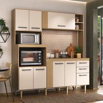 Cozinha Ripada Compacta 8 Portas 2 Gavetas Grazi