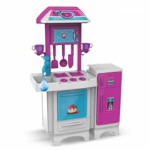Cozinha Rosa Pink Com Água Completa Brinquedo Infantil