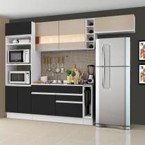 Cozinha Safira com Armário e Balcão sem Tampo e Pia Madesa