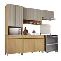 Cozinha Simone Mendes 270Cm 4 Peças 9 Portas 3 Gavetas Nesher