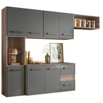 Cozinha Suspensa 180 cm 7 Portas Fly Carv Nat Chumbo NC1 - EHD