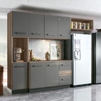 Cozinha Suspensa Juliete 07 Portas Carvalho e Chumbo Nicioli Cozinha Suspensa Juliete 07 Portas Carvalho e Chumbo Nicioli