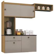 Cozinha Suspensa Lara 4 Portas 1 Gaveta Poquema Cor Damasco Off White Cozinha Suspensa Lara 4 Portas 1 Gaveta Poquema Cor Damasco Off White