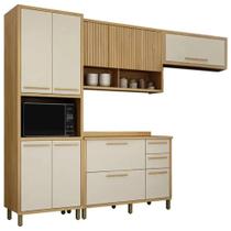 Cozinha Torino Completa 4 Peças 11 Portas 2 Gavetas Valdemóveis Cor Cinamomo Off White Cozinha Torino Completa 4 Peças 11 Portas 2 Gavetas Valdemóveis Cor Cinamomo Off White