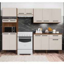 Cozinha Versalhes C/ Balcao Nogueira Cozinha Versalhes C/ Balcao Nogueira